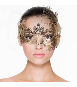 Metal Venetian Mask Gold by Easytoys - notaboo.es