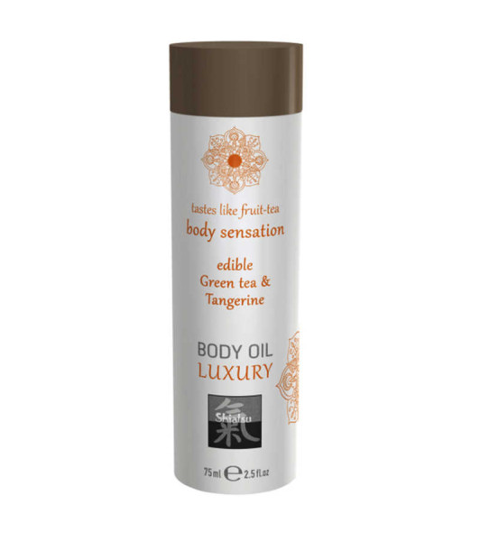 Luxury Body oil edible - Green tea & Tangerine - notaboo.es