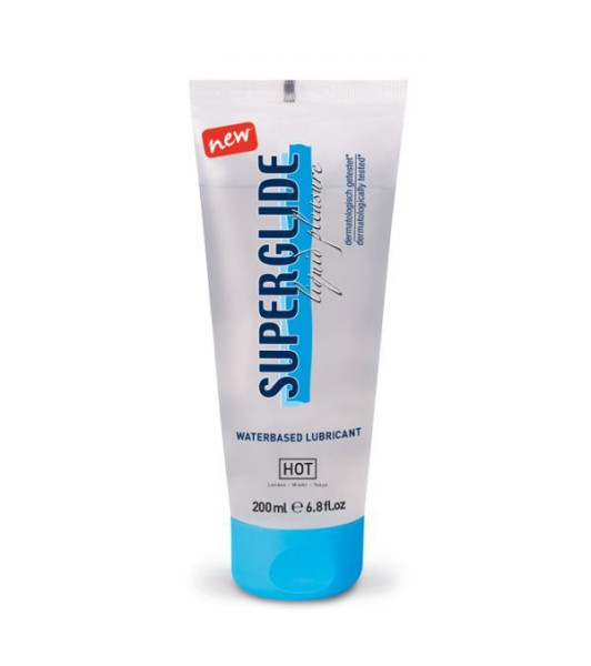 Waterbased lubricant HOT Superglide Liquid Pleasure, 200 ml - notaboo.es