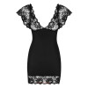 Camiseta erótica de encaje Obsessive Imperia, tanga incluido, negra, S/M - 9 - notaboo.es