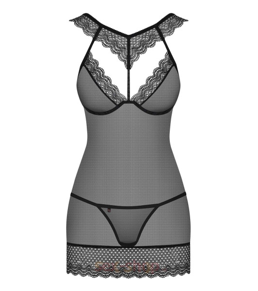 Bielizna-857-CHE-1 koszulka i stringi  S/M - 2 - notaboo.es