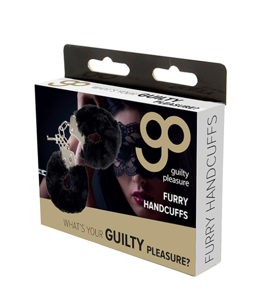 GP FURRY HANDCUFFS BLACK - 1 - notaboo.es