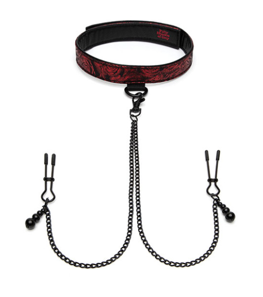 Fifty Shades of Grey Sweet Anticipation Collar Pinzas para pezones - notaboo.es