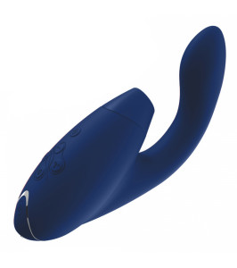 Estimulador de clítoris al vacío con vibrador vaginal Womanizer Duo Blueberry - notaboo.es