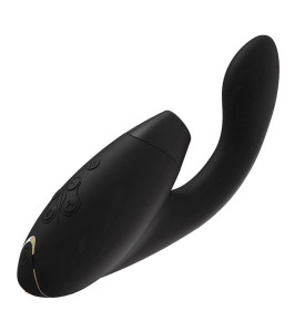 Estimulador de clítoris al vacío con vibrador vaginal Womanizer Duo Black - notaboo.es