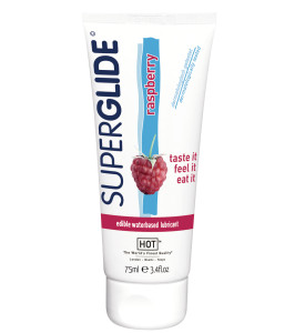Water-based lubricant with raspberry flavor HOT Superglide, 75 ml Water-based lubricant with raspberry flavor HOT Superglide, 75 ml - notaboo.es
