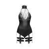 Боди с чокером и цепочками Noir Handmade черное, S - 2 - notaboo.es