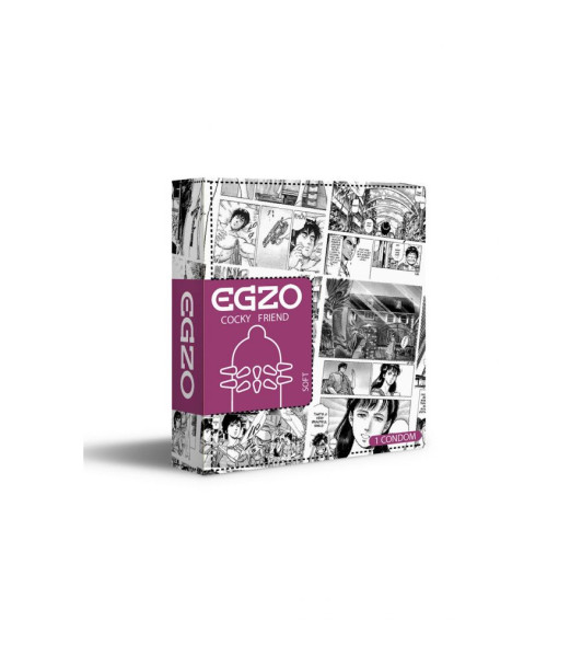 Condom with stimulating tendrils EGZO Hot Red - 1 - notaboo.es