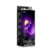Anal plug, S, silicone with heart-shaped gold rhinestone, 7.6 x 2.5 cm - 1 - notaboo.es