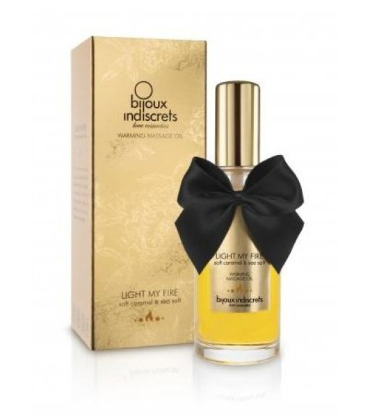 Warming massage oil Bijoux Indiscrets Light My Fire, caramel and sea salt, 100 ml - 1 - notaboo.es