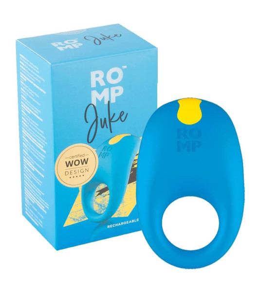 Anillo de erección Romp Juke con vibración, azul - notaboo.es