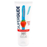 lubricante comestible a base de agua HOT Superglide Strawberry, 75 ml