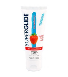 lubricant waterbased edible HOT Superglide Strawberry, 75 ml lubricant waterbased edible HOT Superglide Strawberry, 75 ml - notaboo.es