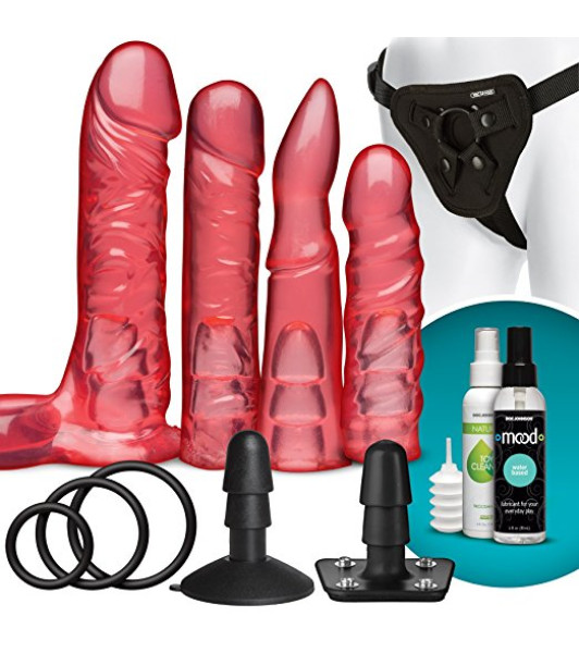 Страпон Doc Johnson Vac-U-Lock - Crystal Jellies Set - notaboo.es