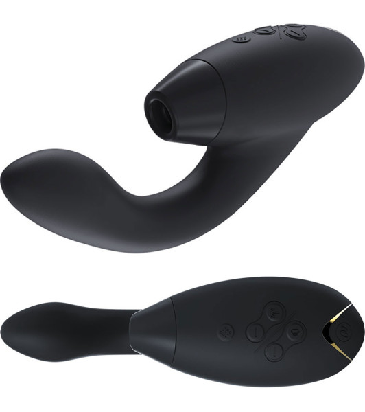Estimulador de clítoris al vacío con vibrador vaginal Womanizer Duo Black - 4 - notaboo.es