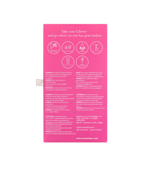 Estimulador de clítoris por vacío Womanizer Liberty Pink Rose - 8 - notaboo.es
