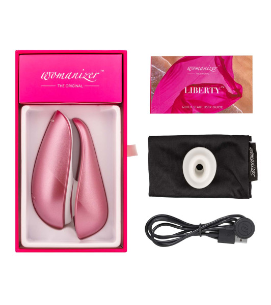 Estimulador de clítoris por vacío Womanizer Liberty Pink Rose - 6 - notaboo.es