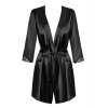 Bata erótica Obsessive Satinia, negra, L/XL - 6 - notaboo.es