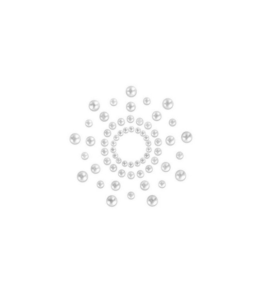 Bijoux Indiscrets Mimi adhesivos para pezones con perlas, blanco - 1 - notaboo.es