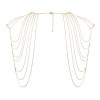 Magnifique · Metallic chain shoulders & back jewelry gold - 7 - notaboo.es
