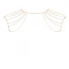 Magnifique · Metallic chain shoulders & back jewelry gold - 8 - notaboo.es