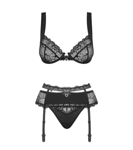 Conjunto erótico negro Heartina S / M - 5 - notaboo.es