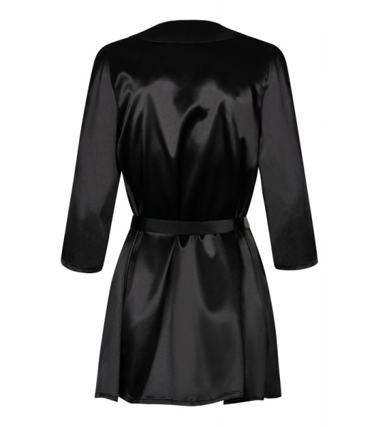 Bata erótica Obsessive Satinia, negra, L/XL - 8 - notaboo.es