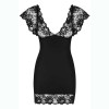 Camiseta erótica de encaje Obsessive Imperia, tanga incluido, negra, L/XL - 8 - notaboo.es