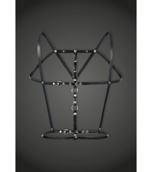 Портупея с заклепками Noir Handmade, черная, S - 5 - notaboo.es