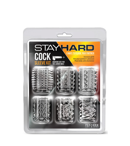 Stay Hard Cock Sleeve Kit Clear Blush - 1 - notaboo.es