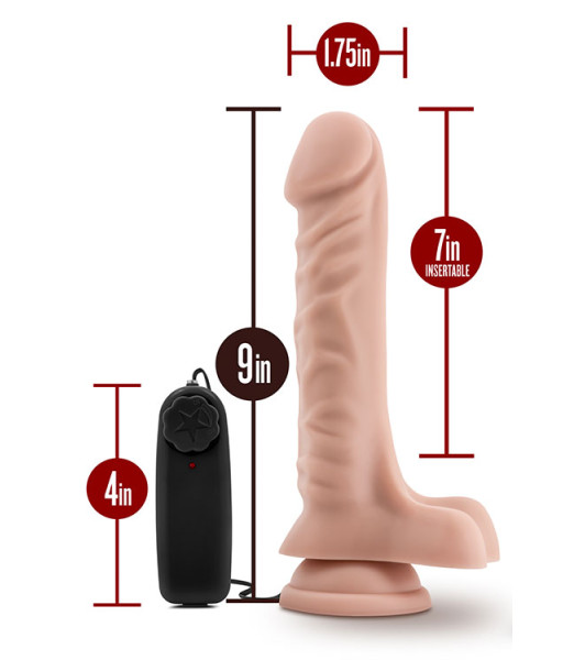 Dr. Skin - Dr. James Vibrator With Suction Cup 9'' - Vanilla - 3 - notaboo.es