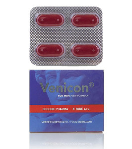 Venicon Cobeco erection enhancement pills for men, 4 tablets - notaboo.es