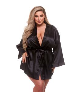 Sexy Baci dressing gown, black, XL - notaboo.es