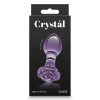 NS Novelties glass anal plug with rose stopper, purple, 7.1 x 3 cm - 2 - notaboo.es