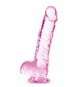NATURALLY YOURS  6" CRYSTALLINE DILDO  ROSE - notaboo.es