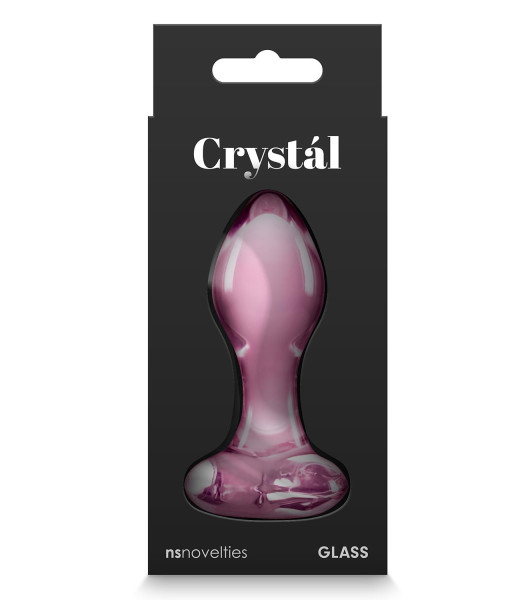 NS Novelties anal plug with heart stopper, glass, pink, 8.7 x 3 cm - 1 - notaboo.es