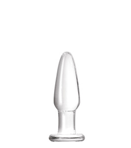 CRYSTAL TAPERED GLASS PLUG SMALL CLEAR - notaboo.es