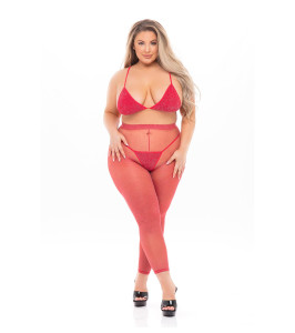 TALL ORDER 3PC LEGGING SET RED, PLUS SIZE - notaboo.es