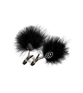 GP FEATHER NIPPLE CLAMPS BLACK - notaboo.es