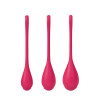 CONJUNTO DE 3 BOLAS KEGEL YONI POWER 1 SATISFYER ROJAS - 3 - notaboo.es