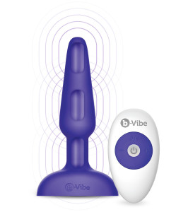 B-Vibe-Trio Tapón Anal con Control Remoto Morado - notaboo.es