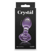 NS Novelties anal plug with flower stopper, glass, purple, 8.9 x 3 cm - 2 - notaboo.es