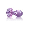 NS Novelties anal plug with flower stopper, glass, purple, 8.9 x 3 cm - 3 - notaboo.es