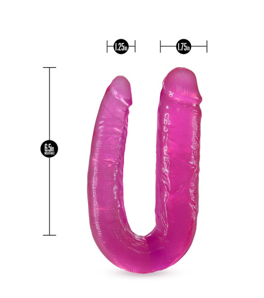 B YOURS DOUBLE HEADED DILDO PINK - 2 - notaboo.es