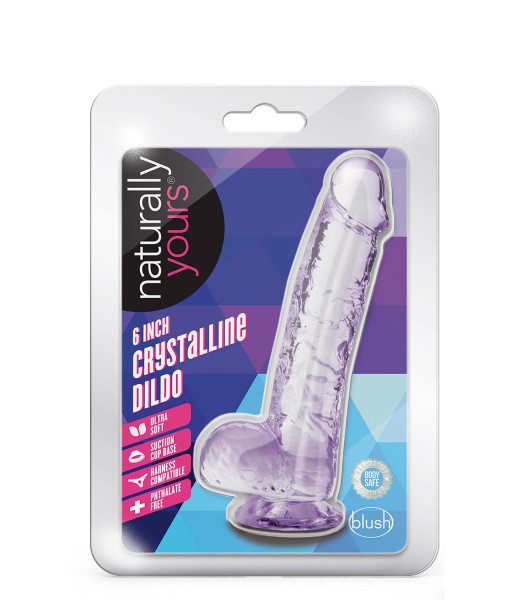 NATURALLY YOURS  6" CRYSTALLINE DILDO  AMETHYST - 2 - notaboo.es
