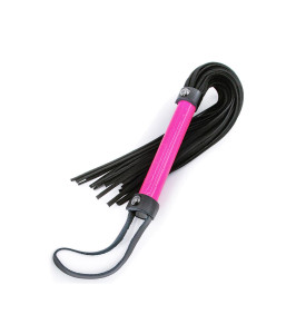 Flogger con lazo NS Novelties Electra, rosa y negro, 54 cm - notaboo.es
