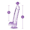 NATURALLY YOURS  6" CRYSTALLINE DILDO  AMETHYST - 3 - notaboo.es