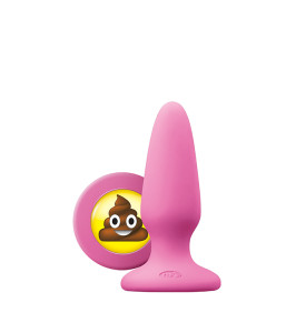 NS Novelties Mojis DCK emoji anal plug, pink, 7.8 x 3.3 cm - notaboo.es