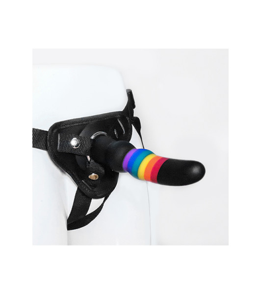 COLOURFUL LOVE STRAP ON SOLID DILDO - 4 - notaboo.es