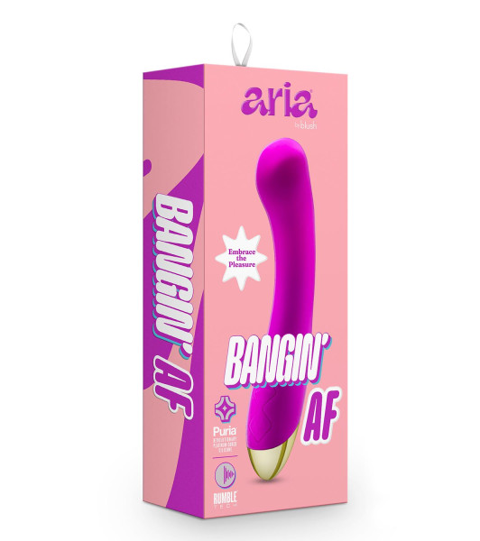 Aria Bangin' AF - Potente vibrador de silicona para el punto G femenino - Morado - 3 - notaboo.es